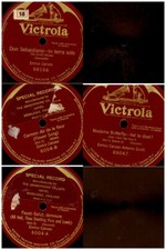 3x ENRICO CARUSO auf "Victrola USA"  Schellackplatten  78rpm GS166