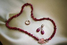 Kette Trachtenkette Gold Art Deco Antik Jugendstil Korallencollier 