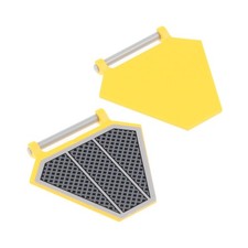 2x Lego Flag 5x6 Yellow Shield