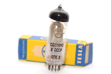 Vintage Tesla EM80 / 6E1P / 6Е1П Magischer Fächer f. Radio, Magic Eye Tube, NOS