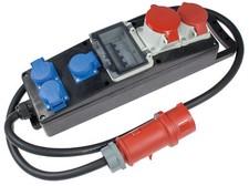 Stromverteiler Verteilerkasten CEE 400V 32A 2x CEE 3x Schuko 230V 16A IP44