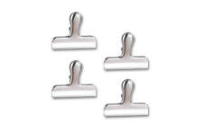 MAXIMEX Edelstahl Verschluss Klammern für Beutel 4er Set Haushalts Helfer Tüten