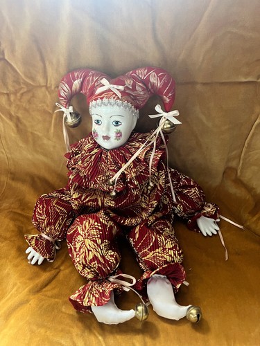 Porzellanpuppe clown antik - porzellanpuppe,