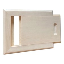 Sauna Abluftschieber Lüftungsgitter 21,5 x 17 cm Lüftungsschieber Espenholz