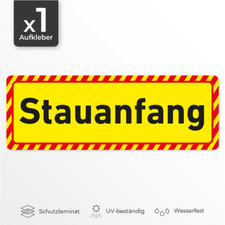1x Autoaufkleber Stauanfang