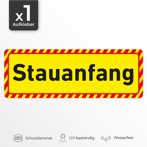 Autoaufkleber stauanfang - 1x,