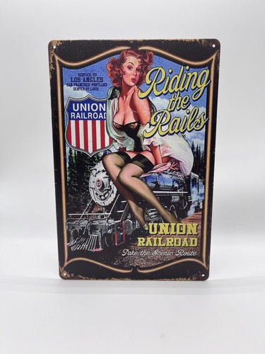 Blechschild union railroad - union,