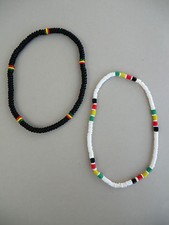 Halskette Kette Surfer Muschel Shell Perlen Rastakette Kokos Jamaika Regae Rasta