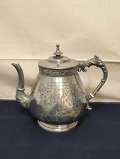 Antike Zinn Teekanne Ziseliert