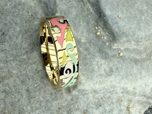 Damen ring bunt emaille - ring,