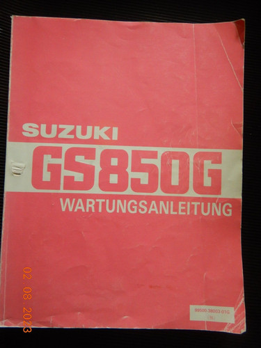 Wartungsanleitung suzuki gs850 - suzuki,