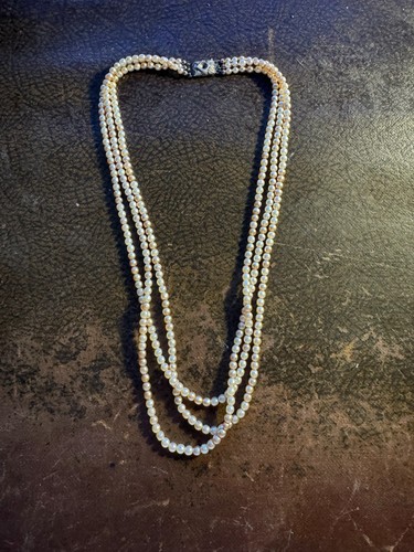 Reihige perlenkette collier - 3-reihige, perlenkette/collier