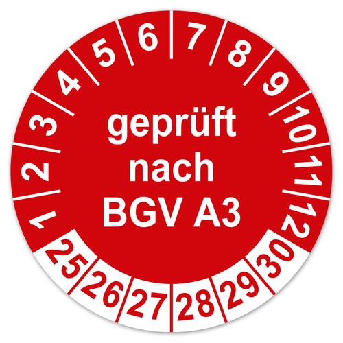 Prüfplaketten geprüft nach