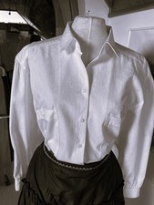 Weite weiße Bluse, Vintage