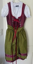 Dirndl bordeaux/grün Größe