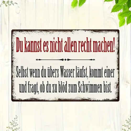 Blechschild kannst nicht - du,