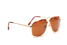 Herren Sonnenbrille Pilotenbrille Pilot Gold Braun Sport Fahren UV Schutz Italy 