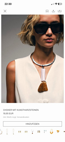 Zara choker halskette mit - halskette,