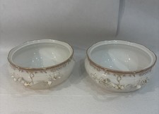 2x KPM BERLIN Ragoutterrine ohne Deckel mit Goldrand  19,5 cm Durchmesser