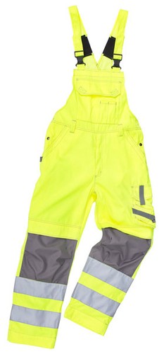 Warnschutzlatzhose gelb grau - warnschutzlatzhose, gelb/grau