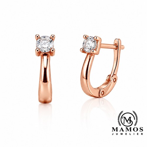 Roségold zirkonia creolen - roségold, –