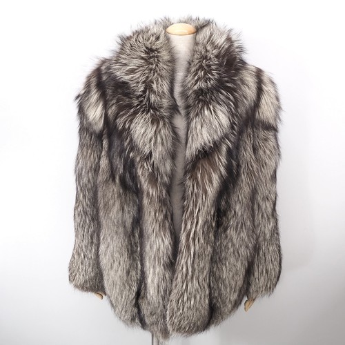Vintage echt silberfuchs - silberfuchs, pelz