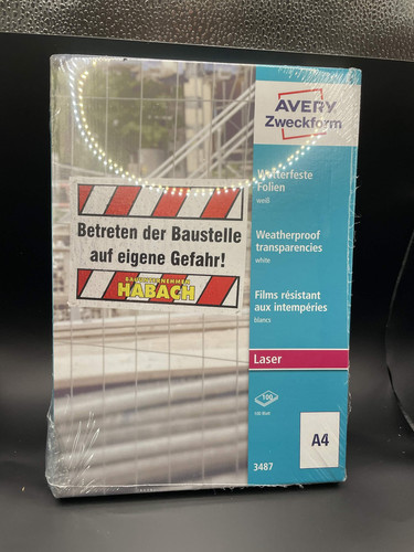 Wetterfeste folie 13 mm - a4,, 0,13