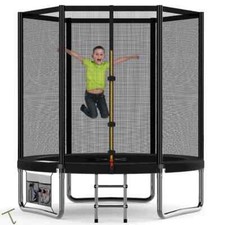 Trampolin Outdoor Kindertrampolin Ø183cm Gartentrampolin Sicherheitsnetz Leiter