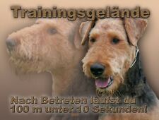 AIREDALE TERRIER Hundewarnschild SCHILD Metall Alu-Dibond Hundeschild NEU #7