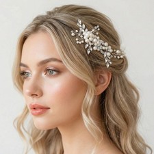 Braut Haarkamm mit Perlen und