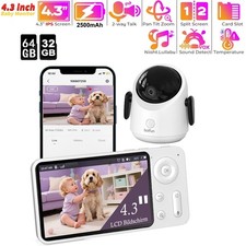 Babyphone Kabellos mit Kamera und 4.3 Zoll LCD Temperaturüberwachung mit App