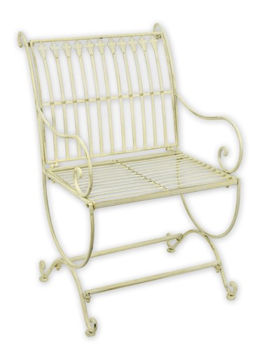 Sessel gartenstuhl cremeweiß - gartenstuhl,