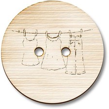 Holzknöpfe "Wäscheleine" (BT052050)