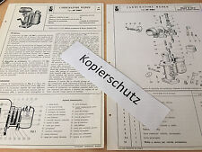 Fiat Topolino 500 B,  Weber Tipo 26 DRT Vergaserpläne, ET und Funktion