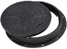 Schachtabdeckung Kanaldeckel Schachtdeckel Ø600/800 Belastbar bis 5 Tonn (50 kN)
