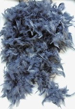 ★ FEDERBOA DUNKELGRAU - 140 cm - KARNEVAL KOSTÜM CHARLESTON PARTY DEKO ★