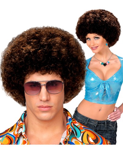 Afro perücke medium braun - medium,
