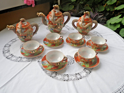 Japanisches teeservice dragon - japanisches,