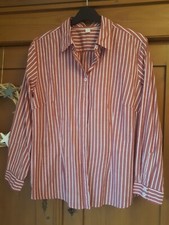Business Bluse Oxfordbluse Himbeerrot Weiss XXL