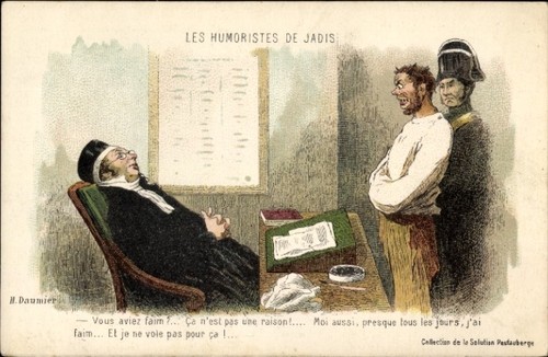 Künstler daumier les - künstler, ak