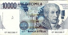 Italien Banknote Schein 10.000