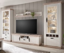 Wohnwand Pinie weiß / Oslo