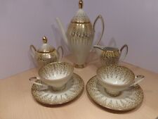 Nostalgie Porzellan Alka Indra Mocca Service f. 2 Personen Art Deko Tete a Tete