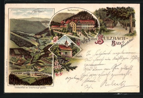Lithographie bad sulzbach - lithographie,