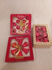 Weihnachtskugeln und Weihnachtsglocken - rot - 22 Stück