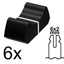 Sifam 6 Faderknopf SCHWARZ 6x2mm Fadercaps Faderkappen Caps Mischpulte Mixer