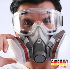 Neu Vollmaske Atemschutzmaske mit Luftfilterpatrone Vollgesichtsmaske Gasmaske