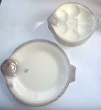 Fisch Austern 7 x Teller u. 1 Schale Service Wächtersbach Keramik A. Müller 1901