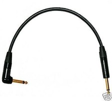 Unsymmetrisches GOLD Mono Buchse auf abgewinkeltes Klinken-Patchkabel. Flexible Van Damme Kabel.