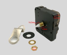 Quarz Uhrwerk lautlos mit Zeigersatz 12 cm schwarz weiß gold 120 mm für Wanduhr